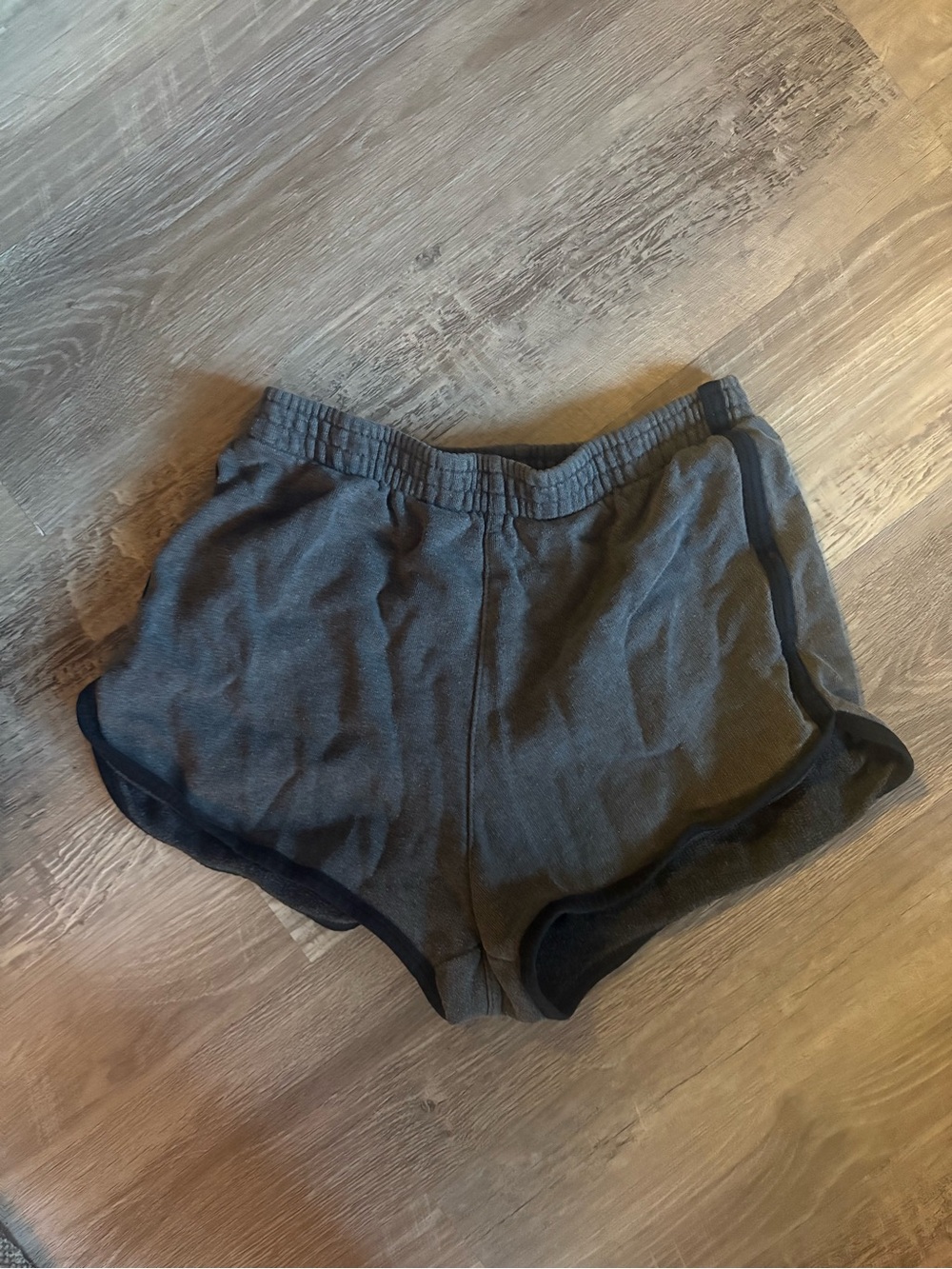 Brandy Melville Dark Gray Athletic Lounge Shorts with Black Trim